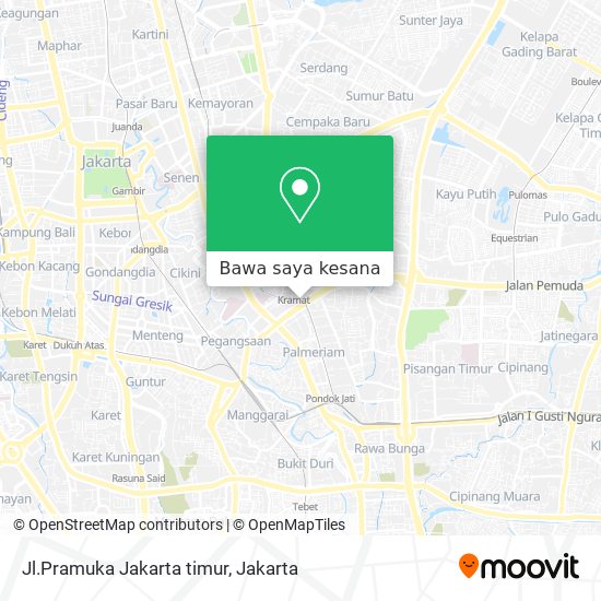 Peta Jl.Pramuka Jakarta timur