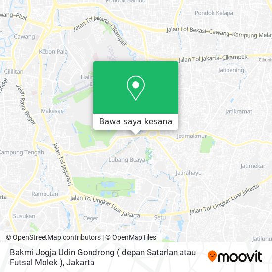 Peta Bakmi Jogja Udin Gondrong ( depan Satarlan atau Futsal Molek )