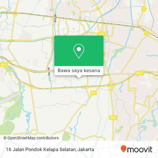 Peta 16 Jalan Pondok Kelapa Selatan