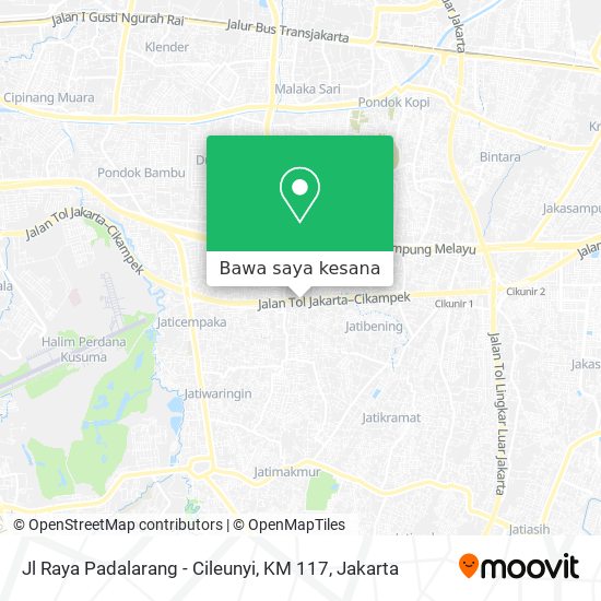 Peta Jl Raya Padalarang - Cileunyi, KM 117