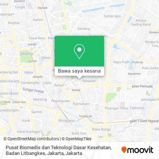 Peta Pusat Biomedis dan Teknologi Dasar Kesehatan, Badan Litbangkes, Jakarta