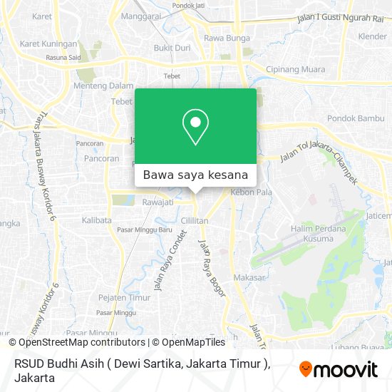 Peta RSUD Budhi Asih ( Dewi Sartika, Jakarta Timur )