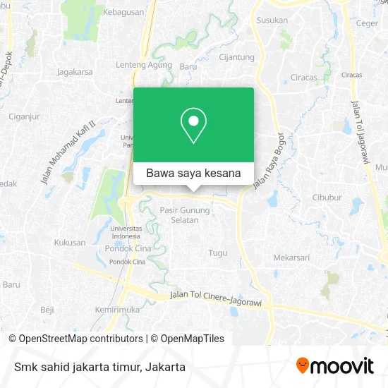 Peta Smk sahid jakarta timur