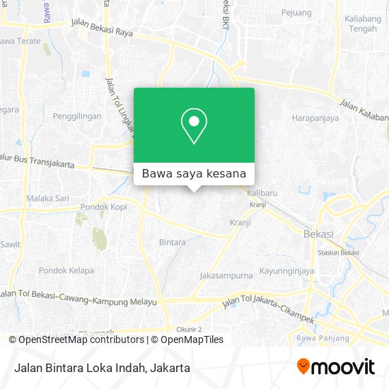 Peta Jalan Bintara Loka Indah