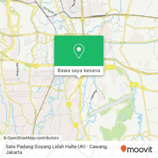 Peta Sate Padang Goyang Lidah Halte UKI - Cawang