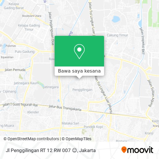 Peta Jl Penggilingan RT 12 RW 007 ☺