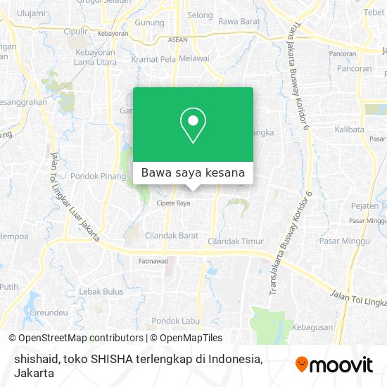 Peta shishaid, toko SHISHA terlengkap di Indonesia