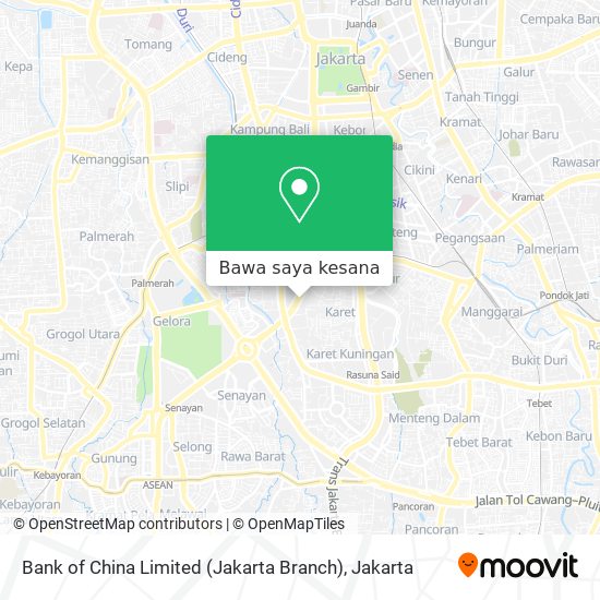 Peta Bank of China Limited (Jakarta Branch)