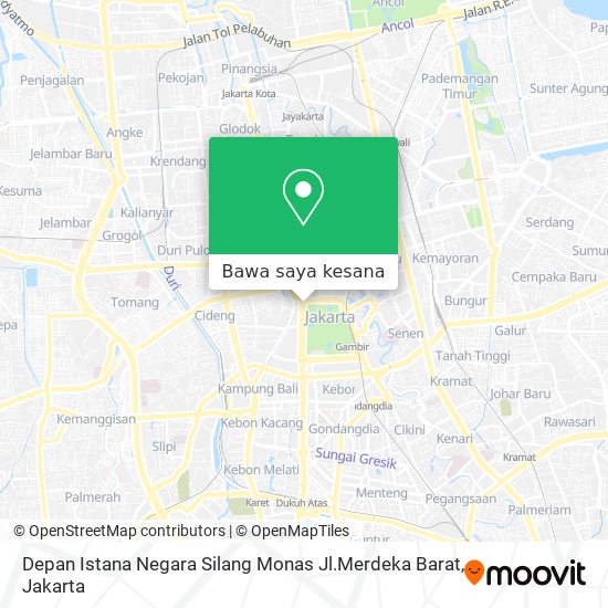 Peta Depan Istana Negara Silang Monas Jl.Merdeka Barat