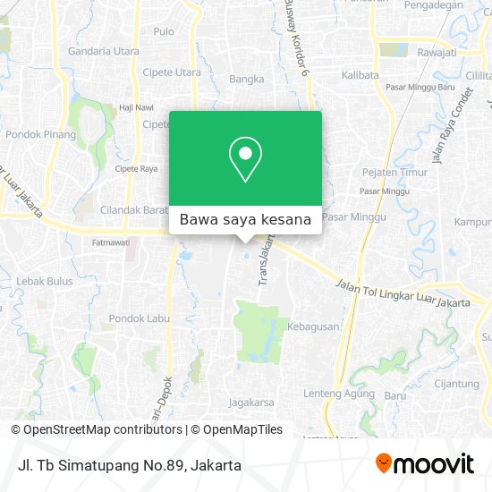 Peta Jl. Tb Simatupang No.89