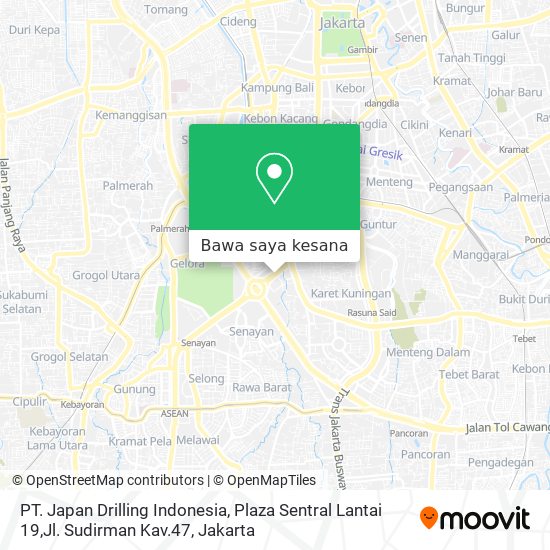 Peta PT. Japan Drilling Indonesia, Plaza Sentral Lantai 19,Jl. Sudirman Kav.47
