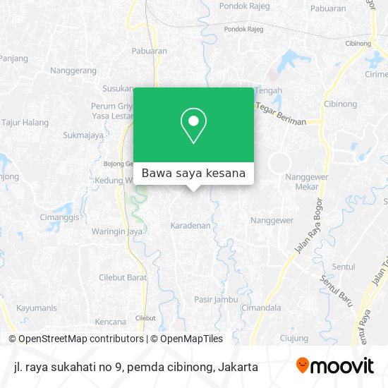 Peta jl. raya sukahati no 9, pemda cibinong