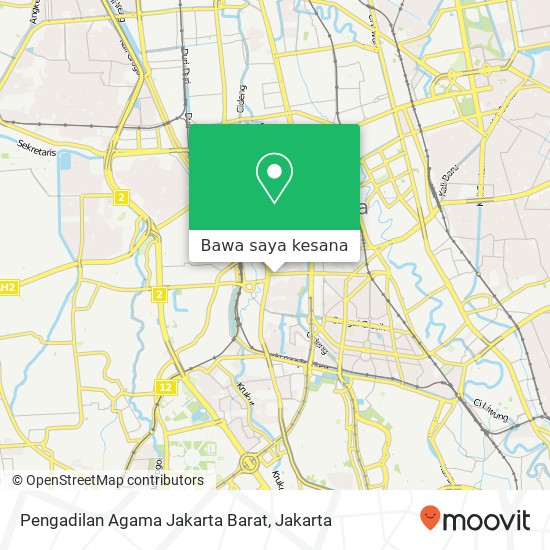 Peta Pengadilan Agama Jakarta Barat