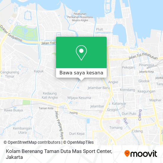 Peta Kolam Berenang Taman Duta Mas Sport Center