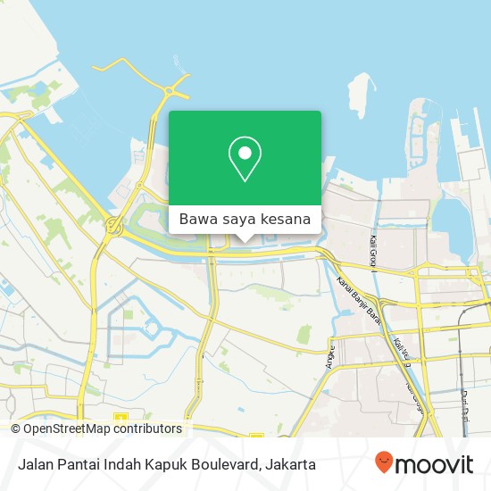 Peta Jalan Pantai Indah Kapuk Boulevard