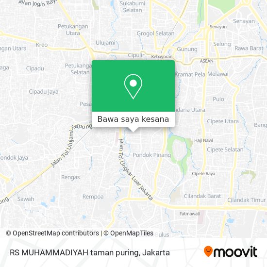 Peta RS MUHAMMADIYAH taman puring