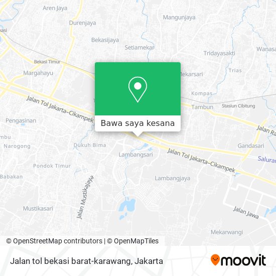 Peta Jalan tol bekasi barat-karawang