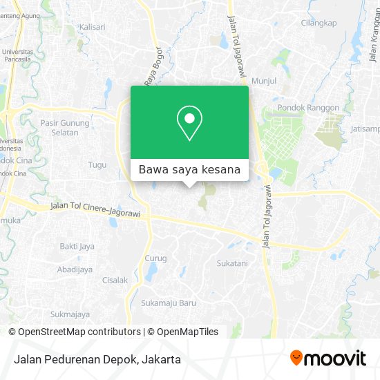 Peta Jalan Pedurenan Depok
