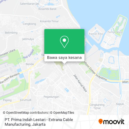 Peta PT. Prima Indah Lestari - Extrana Cable Manufacturing