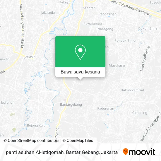 Peta panti asuhan Al-Istiqomah, Bantar Gebang