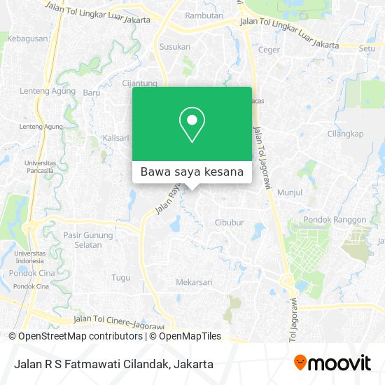 Peta Jalan R S Fatmawati Cilandak
