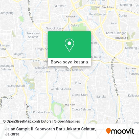 Peta Jalan Sampit II Kebayoran Baru Jakarta Selatan