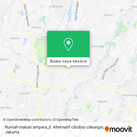 Peta Rumah makan ampera, jl. Alternatif cibubur cileungsi