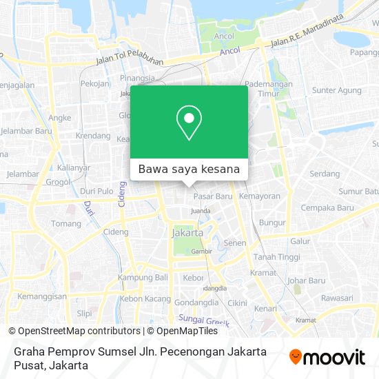 Peta Graha Pemprov Sumsel Jln. Pecenongan Jakarta Pusat