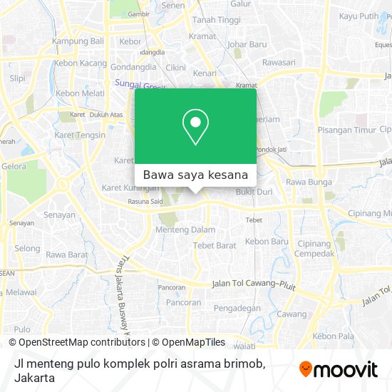 Peta Jl menteng pulo komplek polri asrama brimob