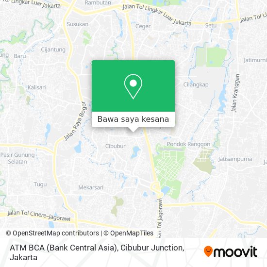 Peta ATM BCA (Bank Central Asia), Cibubur Junction