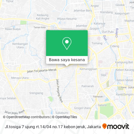 Cara Ke Jl Tosiga 7 Ujung Rt 14 04 No 17 Kebon Jeruk Di Jakarta Barat