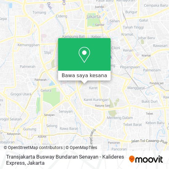 Peta Transjakarta Busway Bundaran Senayan - Kalideres Express