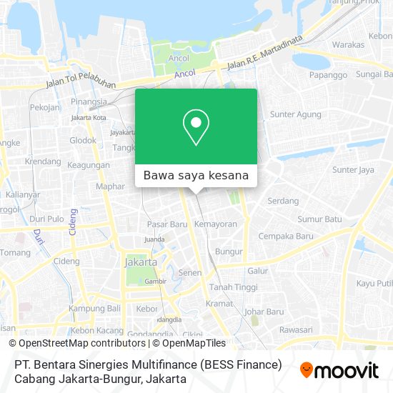 Peta PT. Bentara Sinergies Multifinance (BESS Finance) Cabang Jakarta-Bungur