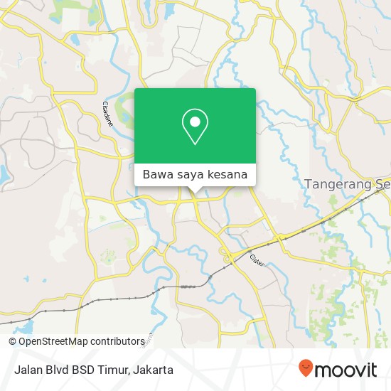 Peta Jalan Blvd BSD Timur