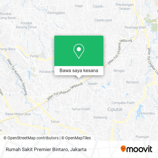 Peta Rumah Sakit Premier Bintaro