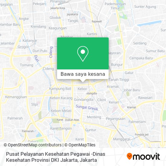 Peta Pusat Pelayanan Kesehatan Pegawai -Dinas Kesehatan Provinsi DKI Jakarta