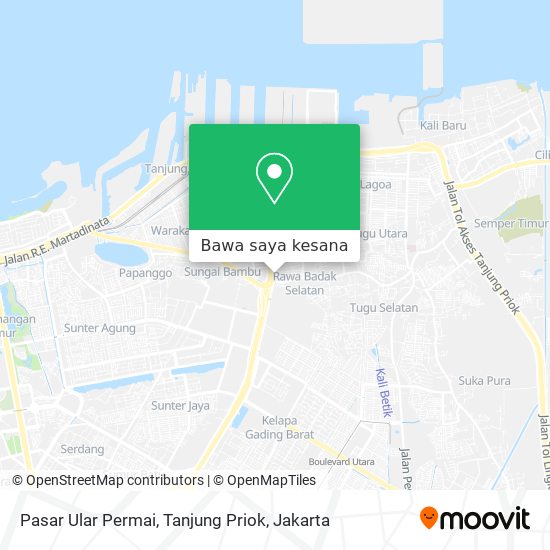 Peta Pasar Ular Permai, Tanjung Priok