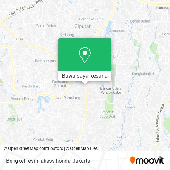 Peta Bengkel resmi ahass honda