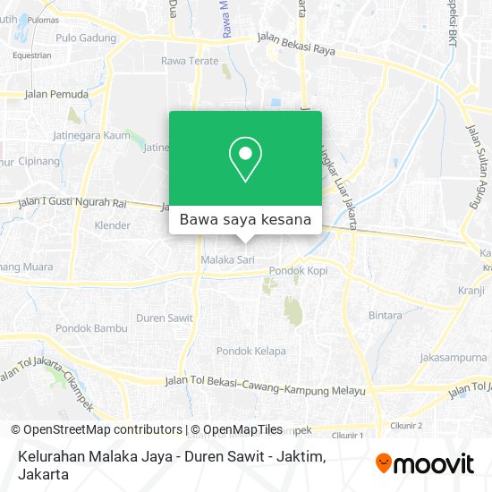 Peta Kelurahan Malaka Jaya - Duren Sawit - Jaktim