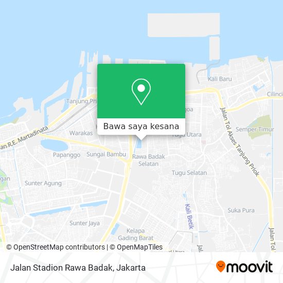 Peta Jalan Stadion Rawa Badak