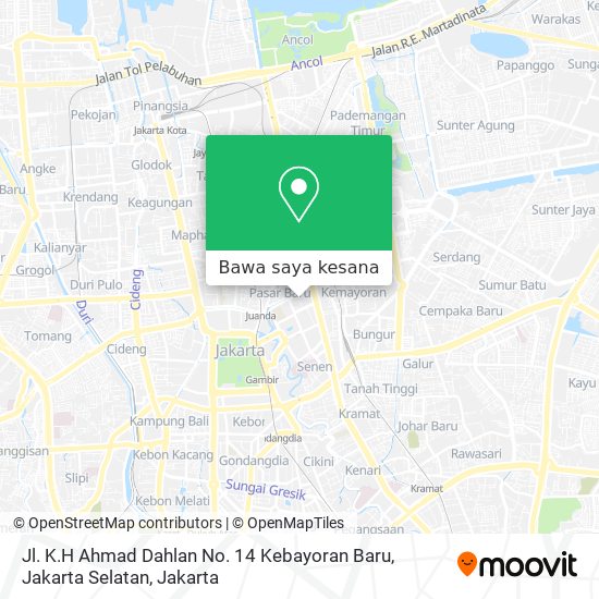 Peta Jl. K.H Ahmad Dahlan No. 14 Kebayoran Baru, Jakarta Selatan
