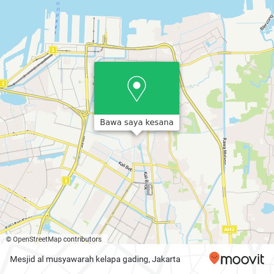 Peta Mesjid al musyawarah kelapa gading