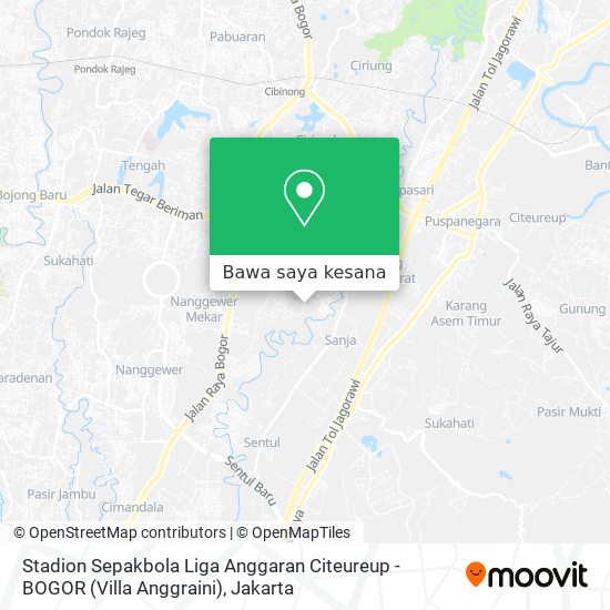 Peta Stadion Sepakbola Liga Anggaran Citeureup - BOGOR (Villa Anggraini)