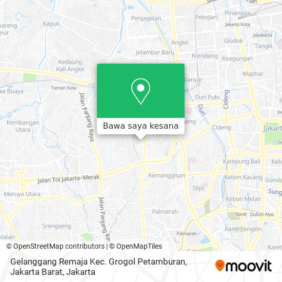 Peta Gelanggang Remaja Kec. Grogol Petamburan, Jakarta Barat