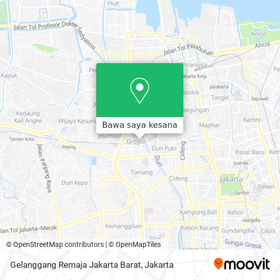 Peta Gelanggang Remaja Jakarta Barat