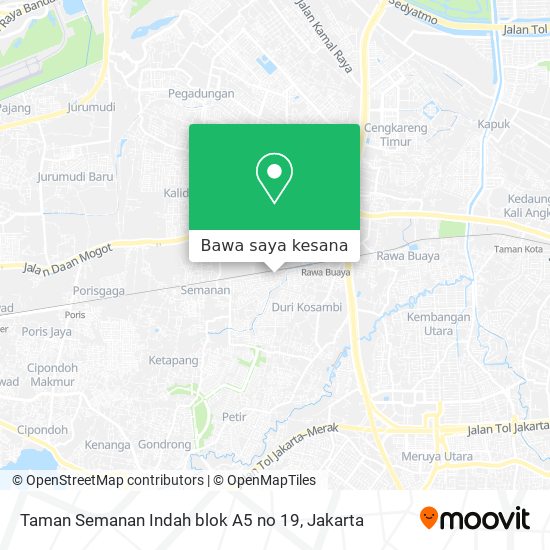 Peta Taman Semanan Indah blok A5 no 19