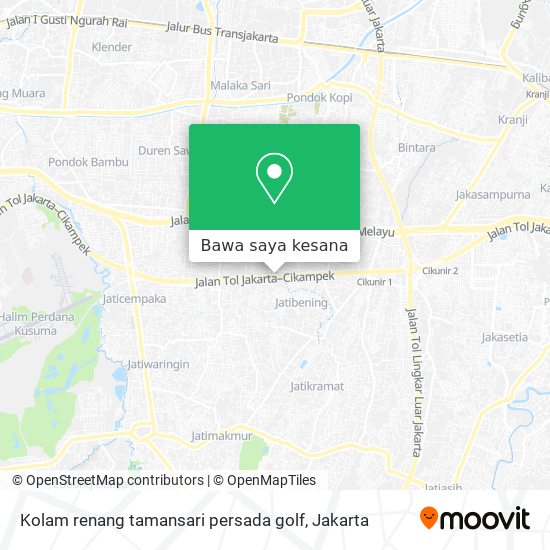 Peta Kolam renang tamansari persada golf