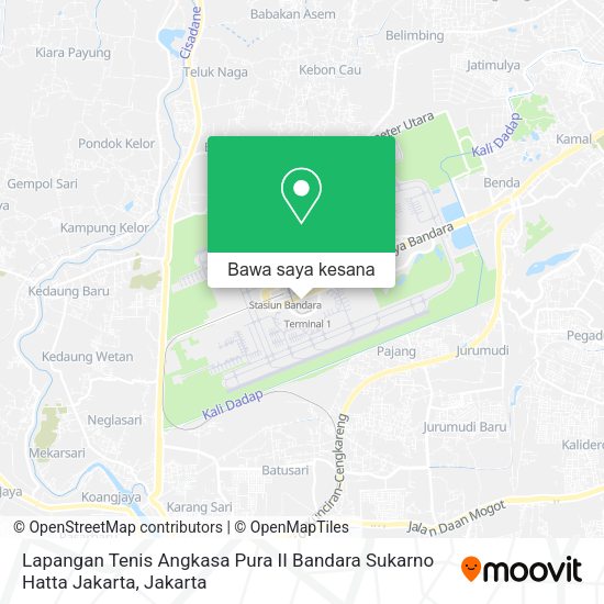 Peta Lapangan Tenis Angkasa Pura II  Bandara Sukarno Hatta Jakarta