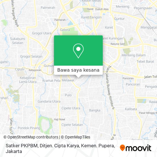 Peta Satker PKPBM, Ditjen. Cipta Karya, Kemen. Pupera