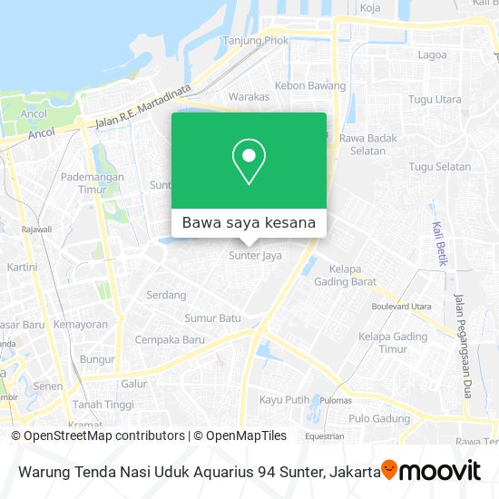 Peta Warung Tenda Nasi Uduk Aquarius 94 Sunter
